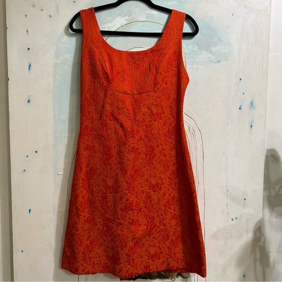 What Comes Around Goes Around for Anthropologie / Orange Shift Dress / size 6 - Picture 8 of 8